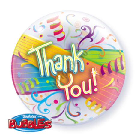 22 inch-es Thank You Streamers - Köszönettel Bubble Léggömb