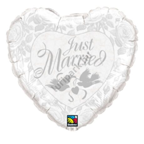 36 inch-es just married pearl white&silv