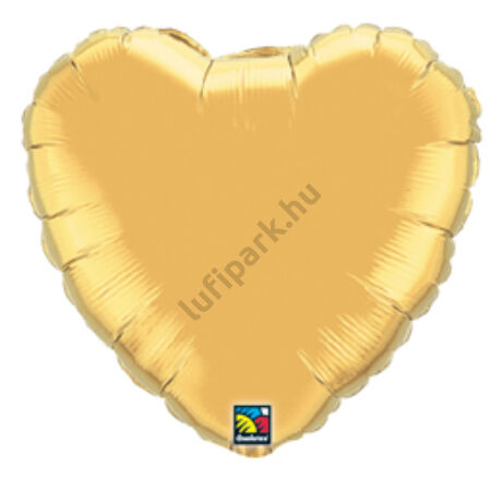 18 inch-es metallic gold szív alakú fóli