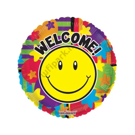 18-inch-es Welcome Smiley Fólia lufi 45 cm