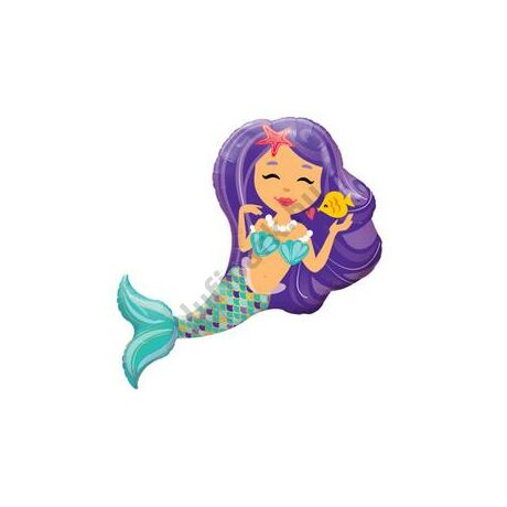 36 inch-es Enchanting Mermaid Super Shape Fólia Lufi