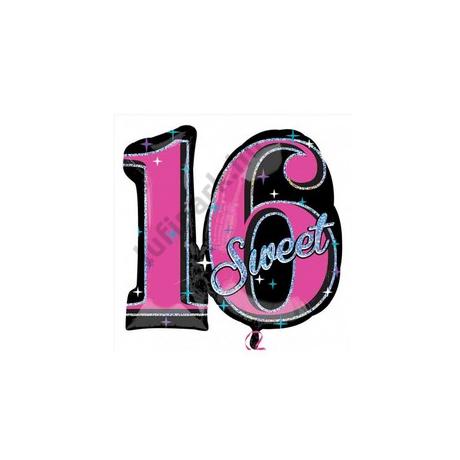 28 inch-es Sweet 16 Sparkle Super Shape Fólia Lufi