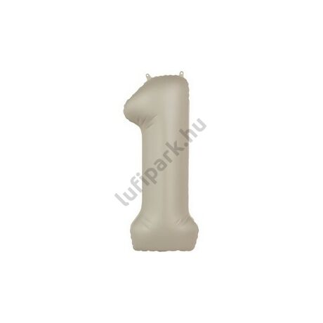 34 inch-es 1 Matt Krémfehér - Creamy Latte Számos Super Shape Fólia Lufi