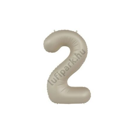 34 inch-es 2 Matt Krémfehér - Creamy Latte Számos Super Shape Fólia Lufi