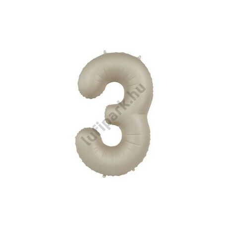 34 inch-es 3 Matt Krémfehér - Creamy Latte Számos Super Shape Fólia Lufi