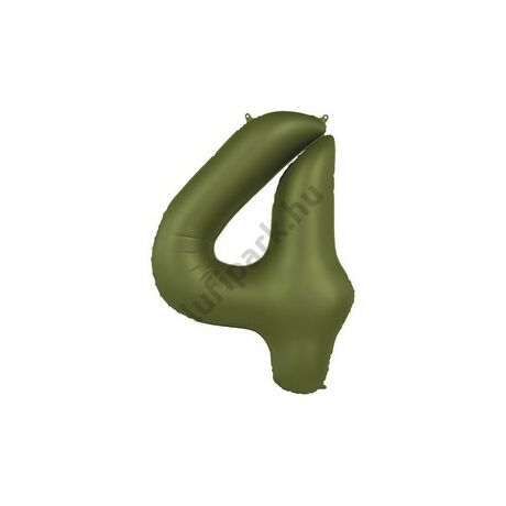 34 inch-es 4 Matt Zöld - Olive Green Számos Super Shape Fólia Lufi