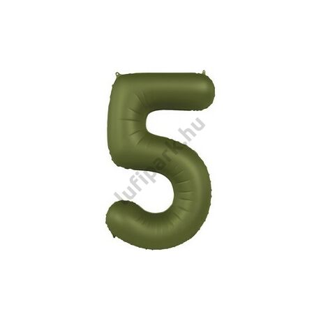 34 inch-es 5 Matt Zöld - Olive Green Számos Super Shape Fólia Lufi