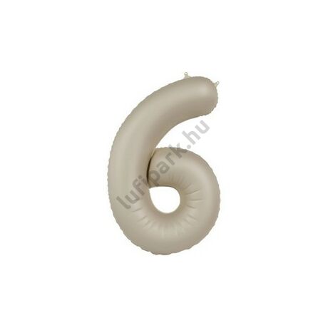 34 inch-es 6 Matt Krémfehér - Creamy Latte Számos Super Shape Fólia Lufi