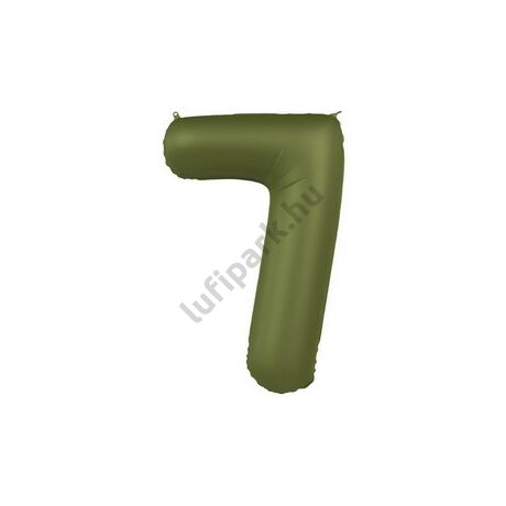 34 inch-es 7 Matt Zöld - Olive Green Számos Super Shape Fólia Lufi