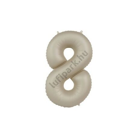 34 inch-es 8 Matt Krémfehér - Creamy Latte Számos Super Shape Fólia Lufi