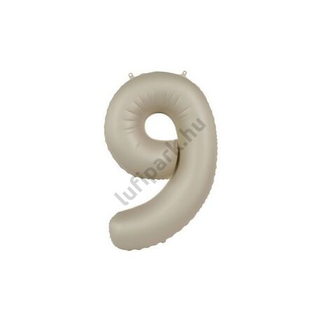 34 inch-es 9 Matt Krémfehér - Creamy Latte Számos Super Shape Fólia Lufi