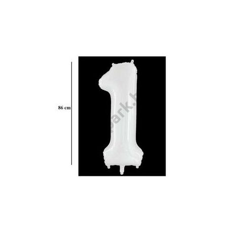 34 inch-es 1 Tejfehér - Milky Számos Super Shape Fólia Lufi