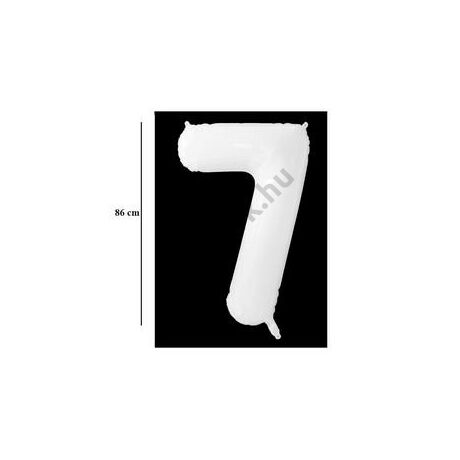 34 inch-es 7 Tejfehér - Milky Számos Super Shape Fólia Lufi