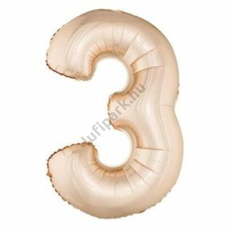 40 inch-es Number 3 Számos Super Shape Fólia Lufi