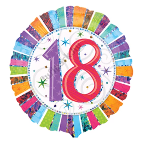18 inch-es 18-as radiant birthday fólia