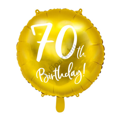 70. Évszámos fólia lufi, Happy Birthday