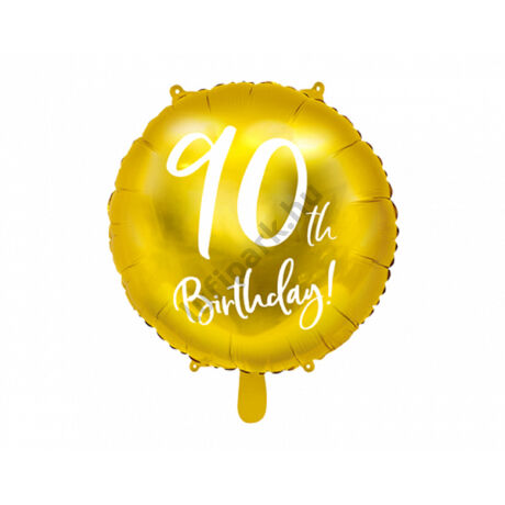 90. Évszámos fólia lufi, Happy Birthday