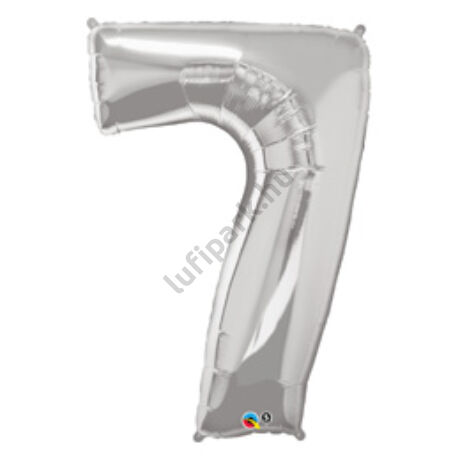 34 inch-es Number 7 Silver - Ezüst Számos Fólia Lufi