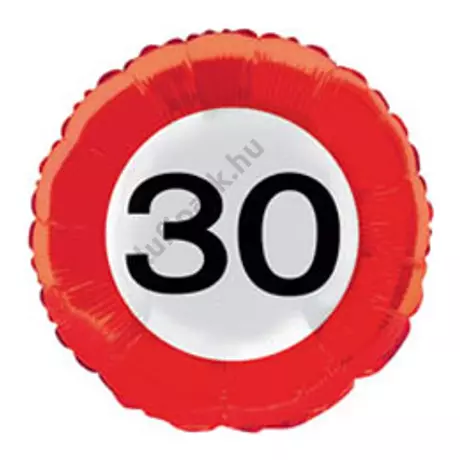 18 inch-es 30-as Számos Sebességkorlátozó Születésnapi Fólia Léggömb