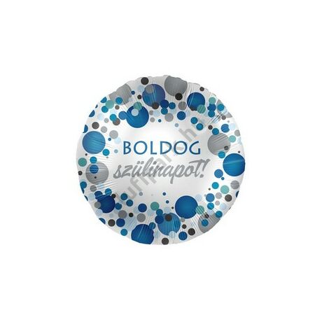 17 inch-es boldog szülinapot kék pasztel
