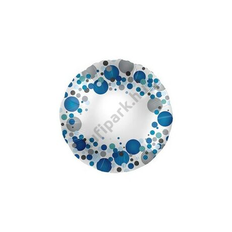17 inch-es Kék Pasztell Konfettis Feliratozható Fólia Lufi