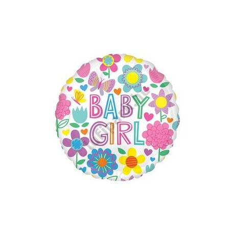 18 inch-es Baby Girl Floral Butterfly Fólia Lufi