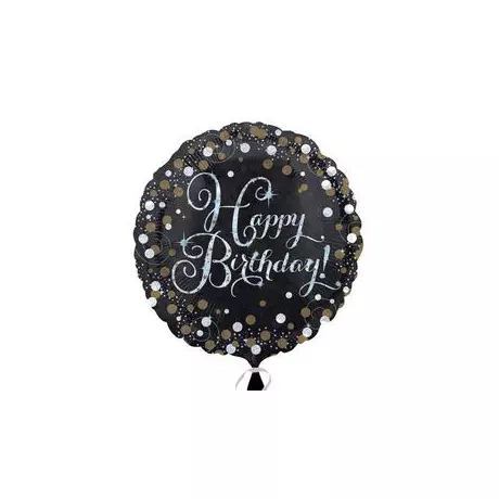18 inch-es Happy Birthday Sparkling Születésnapi Héliumos Fólia Lufi