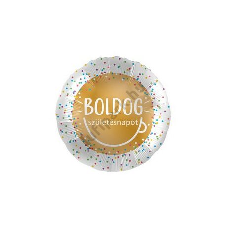 17 inch-es Boldog Születésnapot Smile Mintás Fólia Lufi