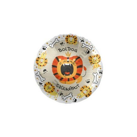 17 inch-es Boldog Szülinapot Oroszlán Mintás Fólia Lufi