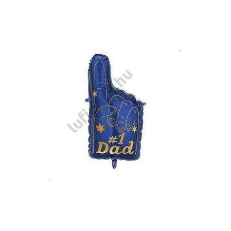Legjobb Apa - #1 Dad Formájú Supershape Fólia Lufi, 86 cm