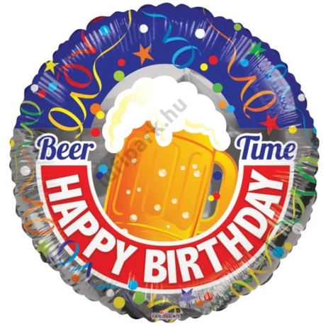 18 inch-es Happy Beer sörös fólialufi