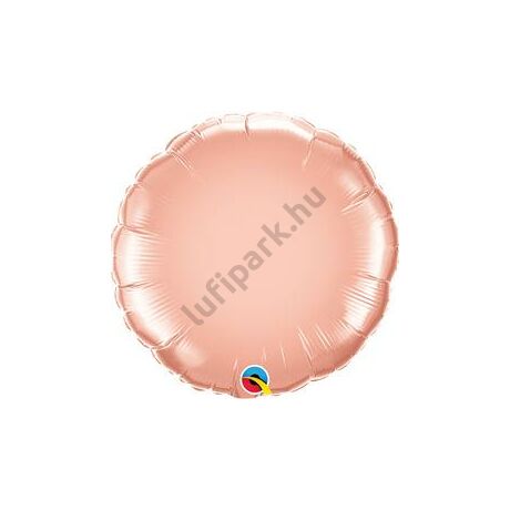 18 inch-es Rózsaarany - Rosegold Kerek Fólia Lufi