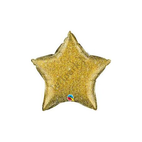 20 inch-es Glittergraphic Gold Csillag Fólia Lufi