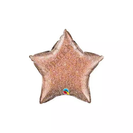 20 inch-es Glittergraphic Rose Gold Csillag Fólia Lufi