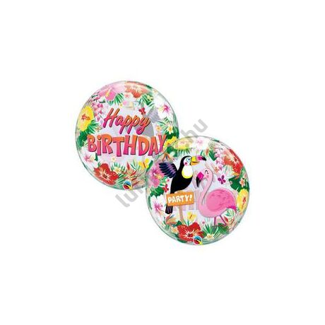 22 inch-es Tropical Birthday Party Szülinapi Bubble Lufi