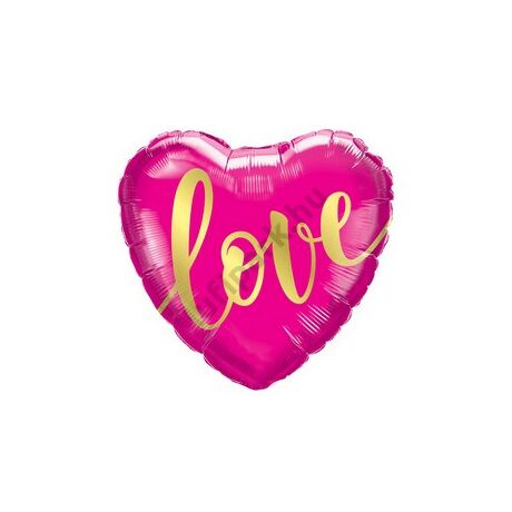 18 inch-es Love gold szív fólia lufi