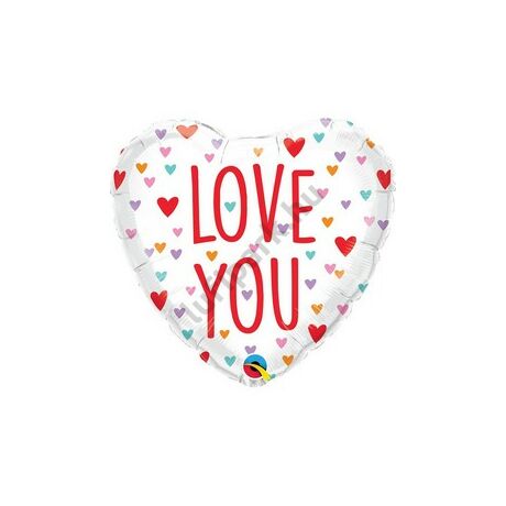 18 inch-es Love You Little Hearts Szív Fólia Lufi Valentin-napra