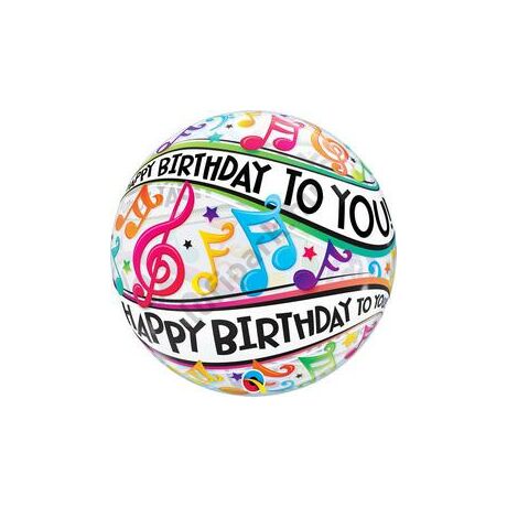 22 inch-es Happy Bday to You Music Szülinapi Bubble Lufi