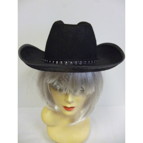 Kalap textil, cowboy, szegecses