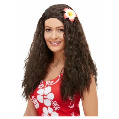 Hawaii virágos barna hosszú paróka