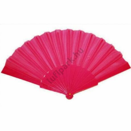 Legyező rózsaszín, textil 23 cm