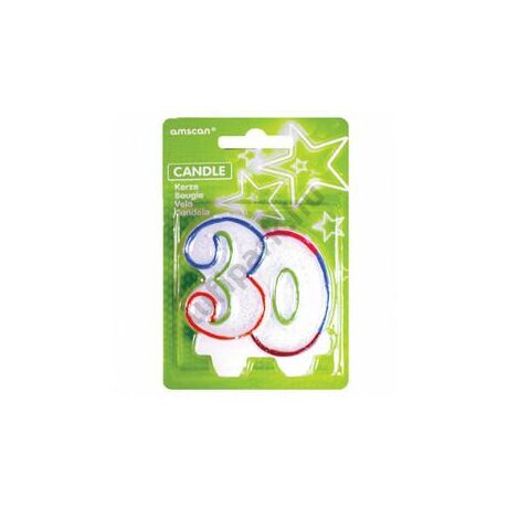 30-as Színes Keretes Szülinapi Parti Szá