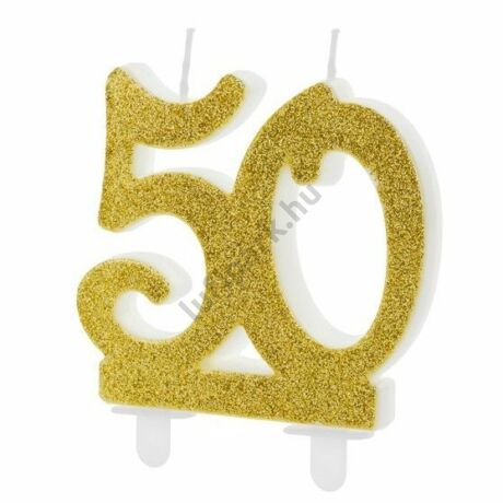 Gyertya tortára szám arany 50