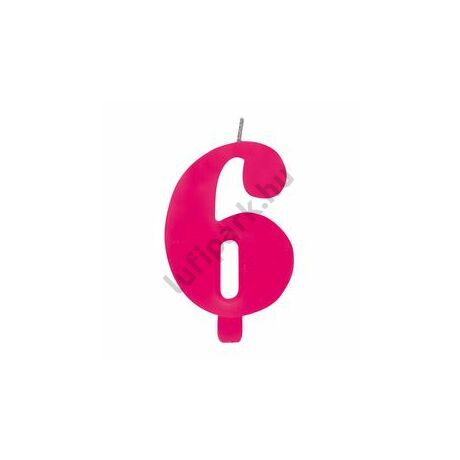 6. Csillagszórós Pink Szülinapi Születésnapi Számgyertya Tartóval