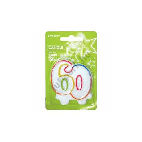 60-as Színes Keretes Szülinapi Parti Szá