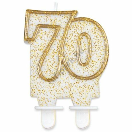 Gyertya glitteres szám 70