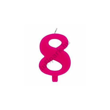 8. Csillagszórós Pink Szülinapi Születésnapi Számgyertya Tartóval
