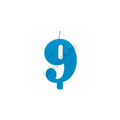 9-es csillagszórós kék gyertya talppal