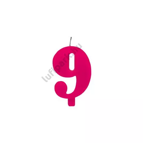9. Csillagszórós Pink Szülinapi Születésnapi Számgyertya Tartóval