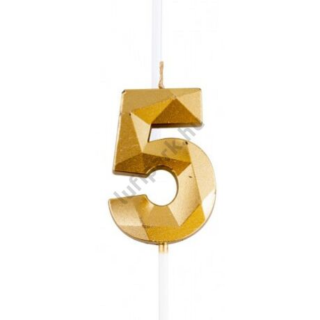 5-ös arany számgyertya